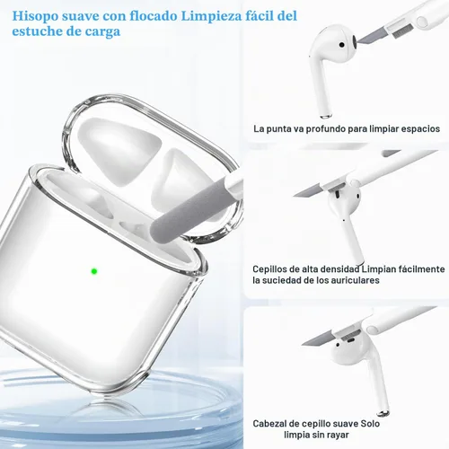 Vista 4 de for Airpod Case with Cleaner Kit, Crystal Clear Cover A4-transparente