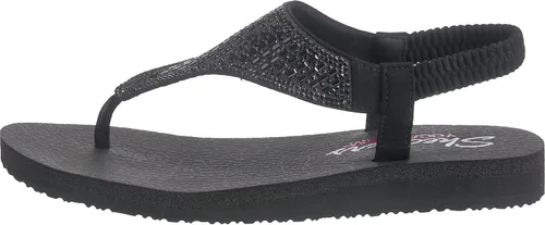 Vista 3 de Skechers Sandalia plana Meditation-Rock Crown para mujer, Negro