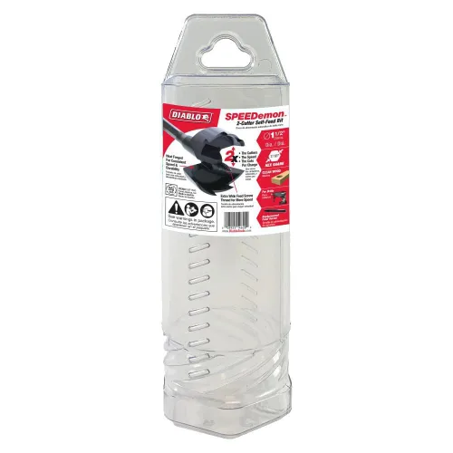 Vista 4 de Diablo SPEEDemon DSF1500 - Broca de alimentación automática de 2 cortadores, 2 cabezales de corte, perforación rápida de agujeros en madera limpia