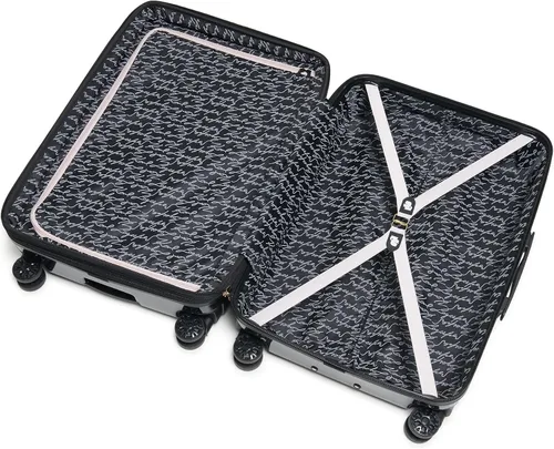 Vista 9 de Karl Lagerfeld Paris Maleta para mujer Ruedas giratorias Hardside, Negro -, Maleta Spinner Ruedas Hardside
