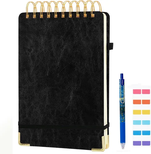 Vista 8 de Top - Cuaderno de espiral de 8.5 x 11 pulgadas, tamaño A4, de tapa dura, encuadernado en la parte superior, 240 páginas, papel rayado grueso de 3.53