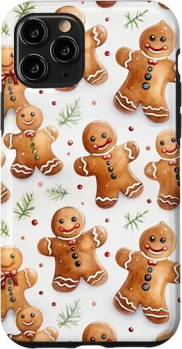 Vista 29 de Christmas Gingerbread Man Pattern for Girls Cute Xmas Baking Case for iPhone 17