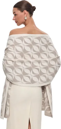 Vista 24 de PULI Bufanda y chal tipo pashmina para mujer, accesorio para vestido de noche, gran bufanda manta larga, chal para boda nupcial de invierno