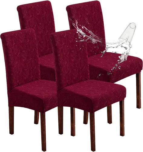 Vista 61 de Fundas impermeables para sillas de comedor, fundas elásticas para sillas Parsons, para comedor, cocina, funda protectora para silla de comedor