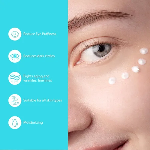 Vista 9 de Crema de ojos con retinol - Suero para ojos contra ojeras y hinchazón antienvejecimiento - Crema para debajo de los ojos con ácido hialurónico