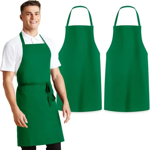 Vista 12 de Avalon Kitchen Aprons for Men - 100% Polyester Chef Apron Women with Extra Long Ties - Cooking Aprons for Women & Mens Apron