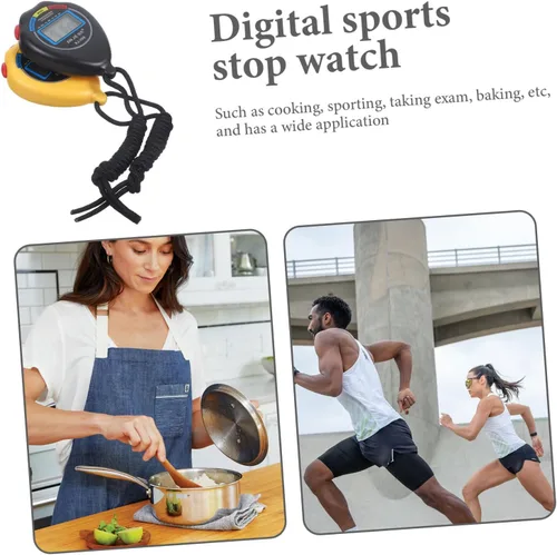 Vista 3 de BESPORTBLE 2pcs Running Fitness Cronómetro Portátil Digital Deportes Cronómetro Pantalla Grande para Entrenamiento