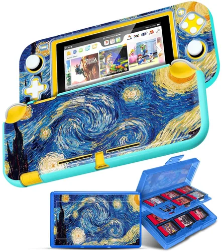 Vista 37 de Gurgitat 2 in 1 for Nintendo Switch Lite Case Protector - 24 Game Card Holder Case & Switch Lite Protective Cover Cute Funny Cartoon Hard Shell for