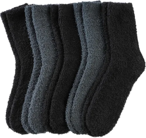Vista 6 de Calcetines mullidos para mujer, de microfibra súper suave, mullidos, acogedores, para invierno, cálidos, mullidos