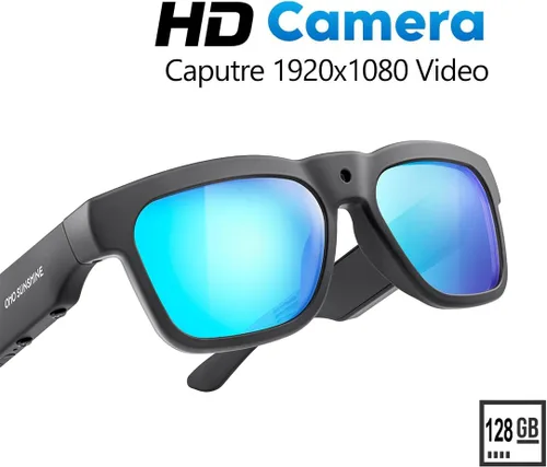 Vista 2 de OhO Smart Glasses with Full HD Camera & Open Ear Bluetooth Speaker Headphone,Built in Memory,for Men Women