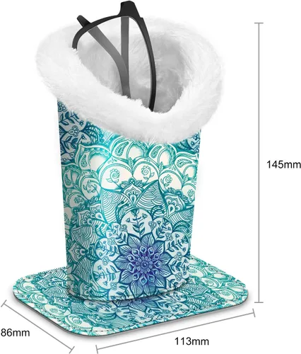 Vista 129 de Fintie Soporte para anteojos forrado de felpa con base magnética, estuche de cuero vegano prémium para lentes