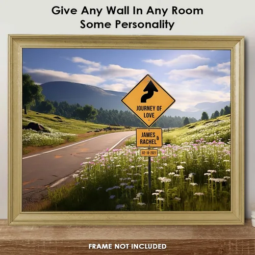 Vista 2 de Buzz Unplugged Letreros de calle para dormitorio: arte de pared personalizado, letreros de calle personalizados con nombres personalizados y fecha