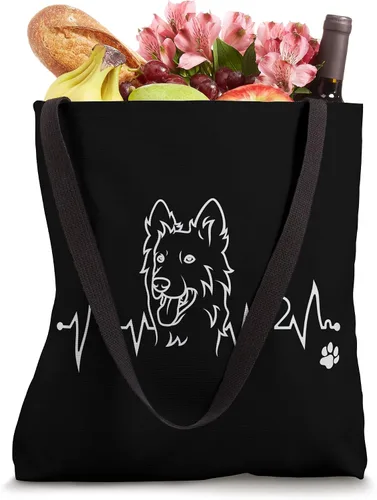 Vista 4 de Divertido y lindo Border Collie Heartbeat Pastoreo Perros Bolso de mano