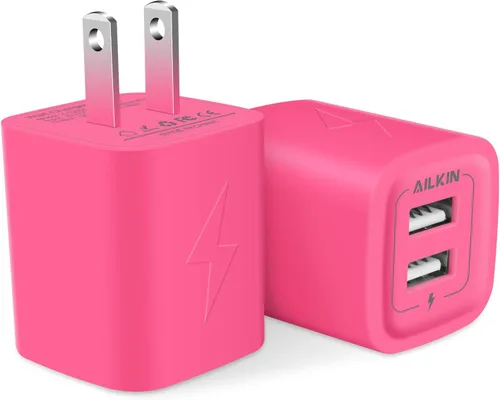 Vista 9 de Enchufe de cargador de pared, cubo de cargador USB, adaptador USB de 2 Negro