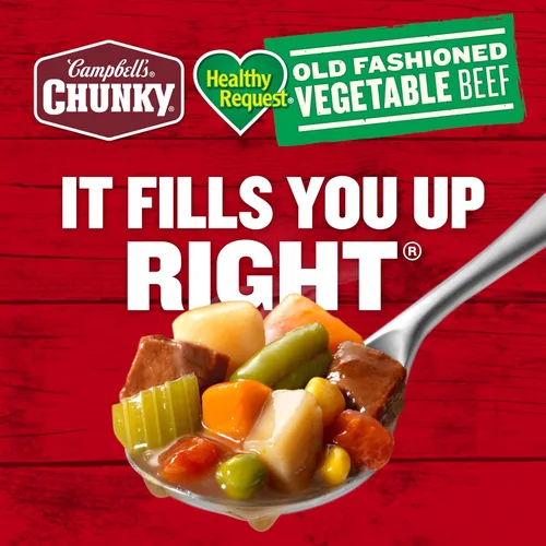 Vista 7 de Campbell's Chunky Healthy Request - Sopa de verduras y carne de res tradicional, lata de 18.8 onzas