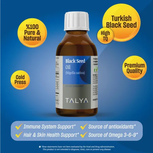 Vista 3 de TALYA Paquete de aceite de orégano y semillas negras - Apoyo inmunológico y digestivo - Alto contenido de carvacrol y timoquinona - Prensado