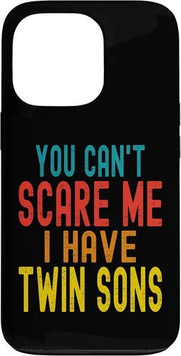 Vista 10 de Vintage You Can't Scare Me I Have Twin Sons Parent Parenting Case for iPhone 16