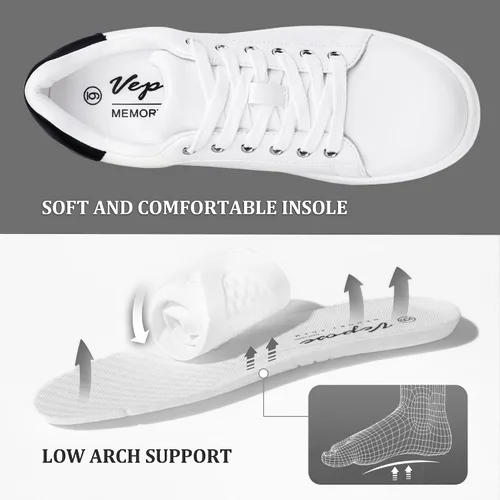 Vista 3 de Vepose Zapatillas de deporte de moda para mujer, zapatos casuales de vestir cómodos 2.0