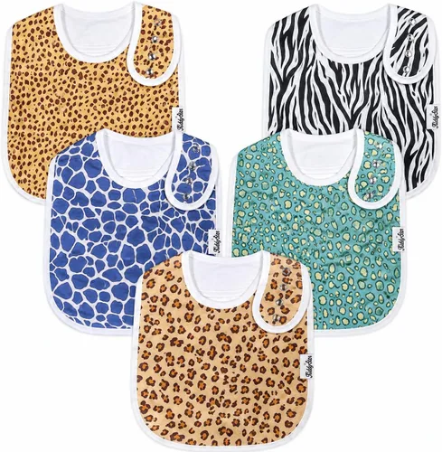 Vista 6 de KiddyStar Organic Cotton Baby Drool Bibs Soft, Adjustable, Absorbent, Unisex Teething Bandana Bibs for Babies