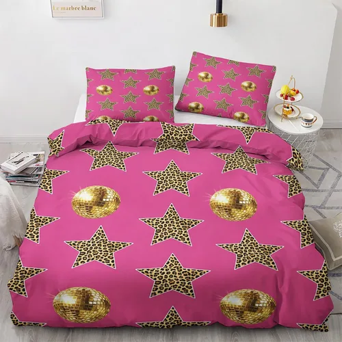 Vista 11 de Retro Disco Ball Duvet Cover Twin Size - Synthwave Neon Grid Bedding Set & Bedroom Decor, 2 Piece, Soft Microfiber Reversible Comforter Cover & 1
