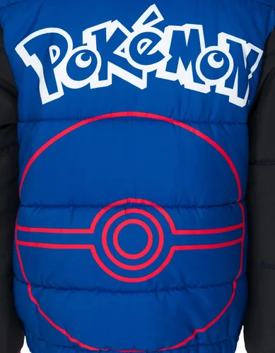 Vista 6 de Pokemon Pikachu - Abrigo de invierno con cremallera para niños pequeños a niños grandes