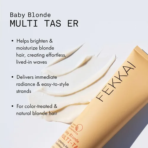 Vista 3 de Fekkai Baby Blonde Multi-Tasker - Crema iluminadora de secado al aire – 5 oz – Ilumina e hidrata el cabello – Grado de salón, compatible con EWG