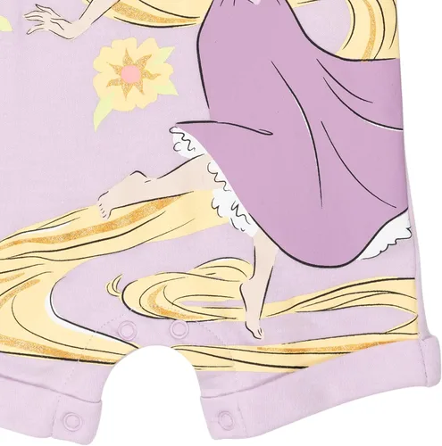 Vista 7 de Disney Princesa Rapunzel Ariel Belle Jasmine Aurora - Mameluco y diadema para recién nacido
