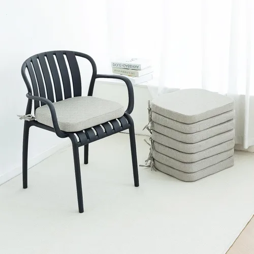 Vista 11 de Helios&Hestia Cojines para sillas de comedor de interior con lazos para cocina, cojines de asiento para exteriores con funda extraíble, parte Beige