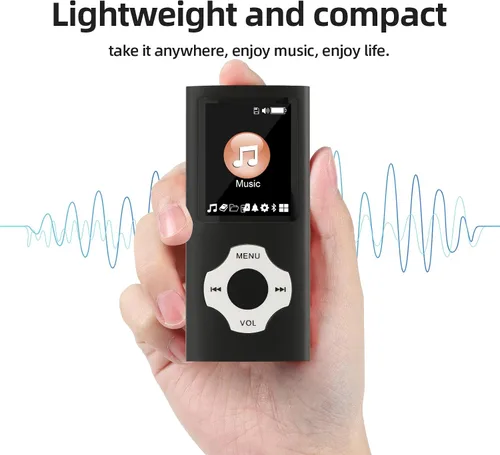 Vista 4 de El reproductor de MP3 es un reproductor de música portátil con una tarjeta micro sd de 32 GB, pantalla de 1.8 pulgadas, con radio FM, grabación