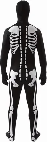 Vista 3 de Traje clásico de esqueleto adulto traje de piel - XL