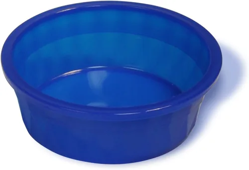Vista 2 de Taza para mascotas de estilo barro Van Ness, pesada y translúcida de tamaño mediano, 20 onzas de capacidad para comida/agua