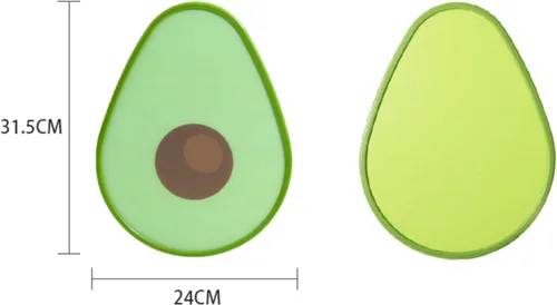 Vista 7 de Tabla de cortar, tabla de cortar de plástico de doble cara con forma de aguacate Tabla de cortar frutas y verduras, herramienta de cocina, segura