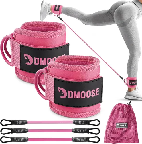 Vista 36 de DMoose Ankle Strap for Cable Machine - One Size Fit with Premium Padding, Workout Kickback Ankle Cuffs, Ankle Bands for Working Out, Booty Workouts
