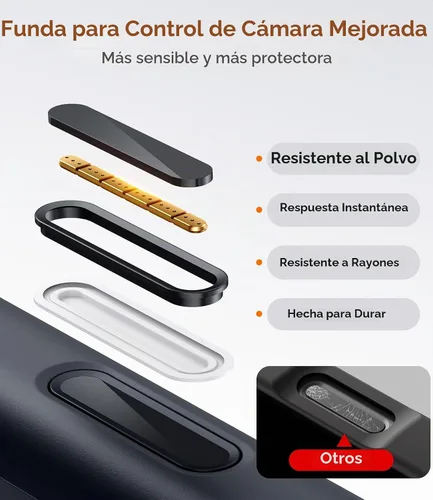 Vista 4 de JUESHITUO Funda magnética más fuerte a prueba de golpes para iPhone 18 Pro claro negro