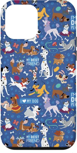Vista 16 de Disney Funda para iPhone 17 con texto en inglés «Dogs I Love My Dog», color azul
