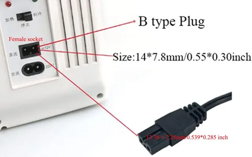 Vista 5 de daier Conector de mechero 12 V, 5 A, cable de alimentación CC para mininevera para el coche Mobicool NFA