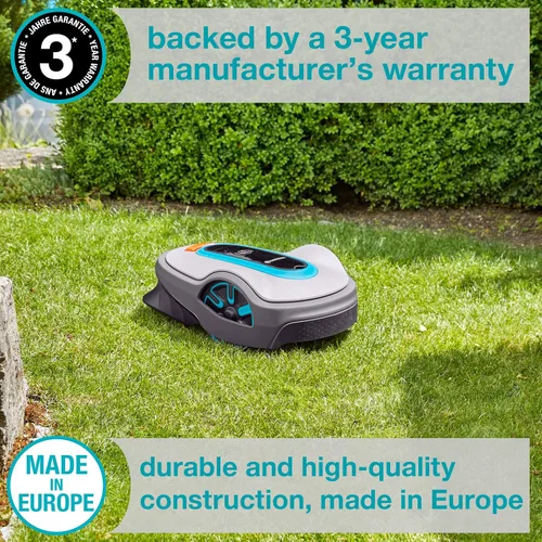 Vista 2 de GARDENA 15101-41 SILENO Life - Cortacésped robótico automático, con aplicación Bluetooth y cable delimitador, uno de los más silenciosos de su