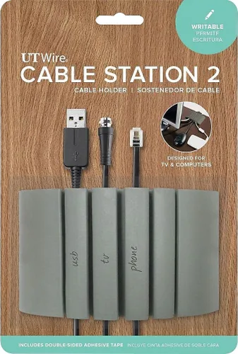 Vista 13 de UT Wire UTW-CS05-BG - Mini organizador de montaje para estación de cable, color beige