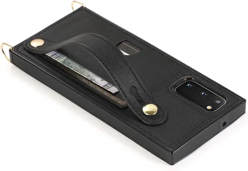 Vista 4 de CCSmall - Funda cruzada para Samsung Galaxy S20 FE (no S20) con soporte para ranura para tarjetas, correa de cordón ajustable con función atril