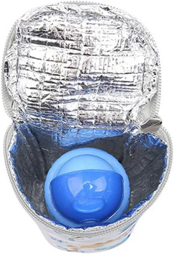Vista 7 de Calentador de agua de leche, bolsa aislada para bebés, calentador de biberón de lactancia para bebé, bolsa de biberón preservada para viajes