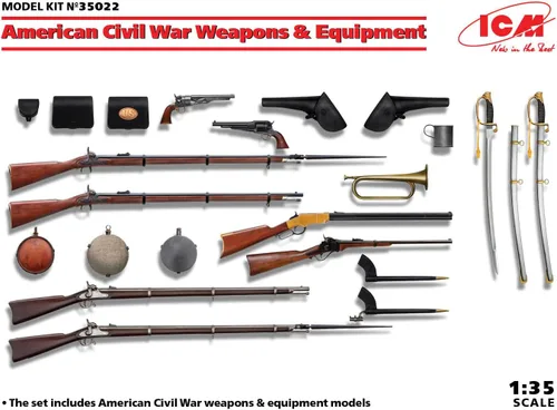 Vista 2 de ICM 35022 Kit de Modelo de Plástico Armas y Equipos de Guerra Civil de EE. UU. - Escala 1:35