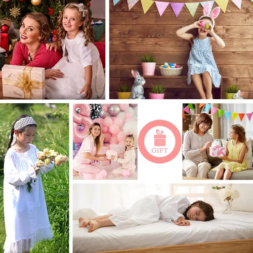 Vista 7 de Camisones para niñas, vestido de princesa de algodón, camisón vintage para niñas (Doll, niñas, mujeres)
