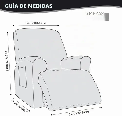 Vista 7 de KinCam Fundas para Reclinables, Fundas Elásticas para Sillas Reclinables, Fundas para Sofá Reclinable con Rayas Jacquard, Fundas Protectoras de Negro
