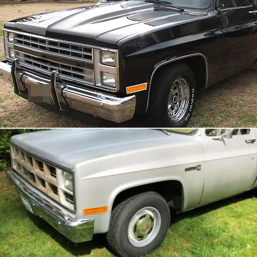 Vista 5 de Para 1981-1991 Chevrolet Pickup Blazer Jimmy Suburban C10 C20 C30 GMC Parachoques Delantero Señal Lateral Marcador Carcasa Lente Ámbar 915557 915558