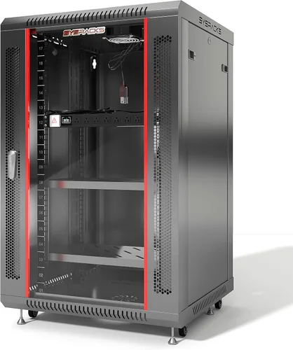 Vista 10 de Gabinete para rack de servidores de montaje en pared de 6U – Gabinete de rack de red de 19 pulgadas, gabinete de rack de datos de 18 pulgadas