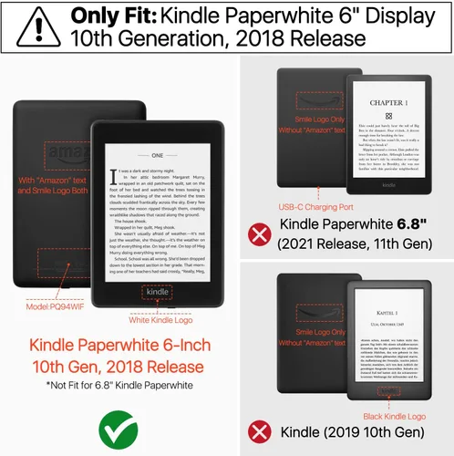 Vista 2 de TNP - Funda delgada para Kindle Paperwhite de 10ª generación, 2018 flor de Almond Blossom