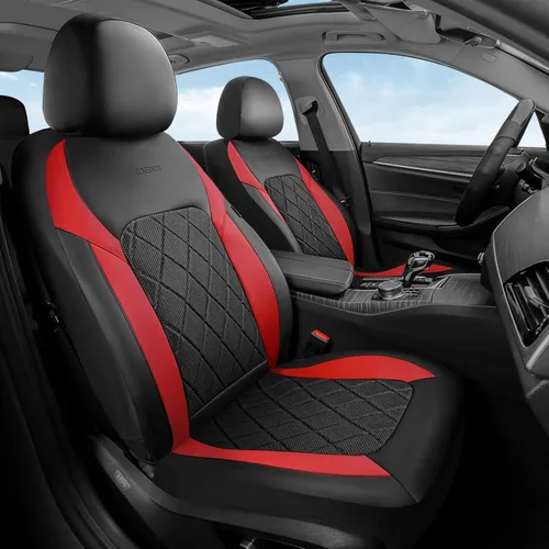 Vista 13 de Coverado Juego completo de fundas de asiento de automóvil, fundas de asiento de 5 asientos, protectores de asiento de malla transpirable, ajuste