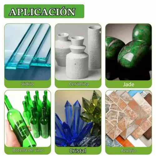 Vista 4 de Disco de corte de vidrio de 4.5 pulgadas, hoja de diamante para amoladora angular, 5 piezas de cortador de vidrio ultrafino para botellas, cerámica