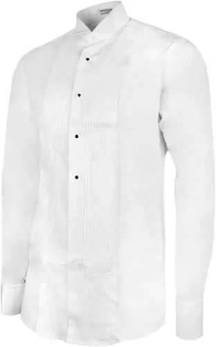 Vista 3 de Neil Allyn Esmoquin Camisa 100 Algodón Cuello Ala con Puños Franceses