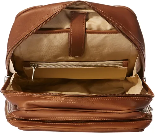 Vista 7 de Piel Leather Mochila para tablet con solapa, Saddle, Mochila para tablet con solapa